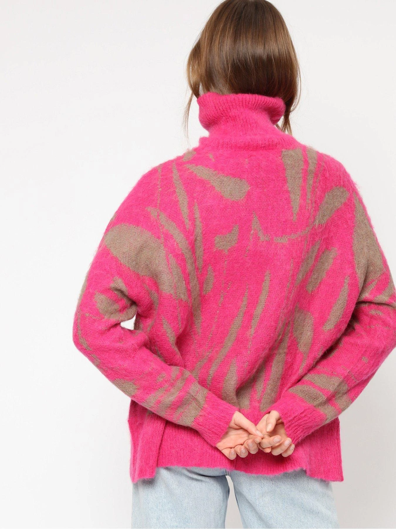 Religion Abstract Fluffy Jumper- Pink 4 Religion Abstract Fluffy Jumper- Pink - Image 2