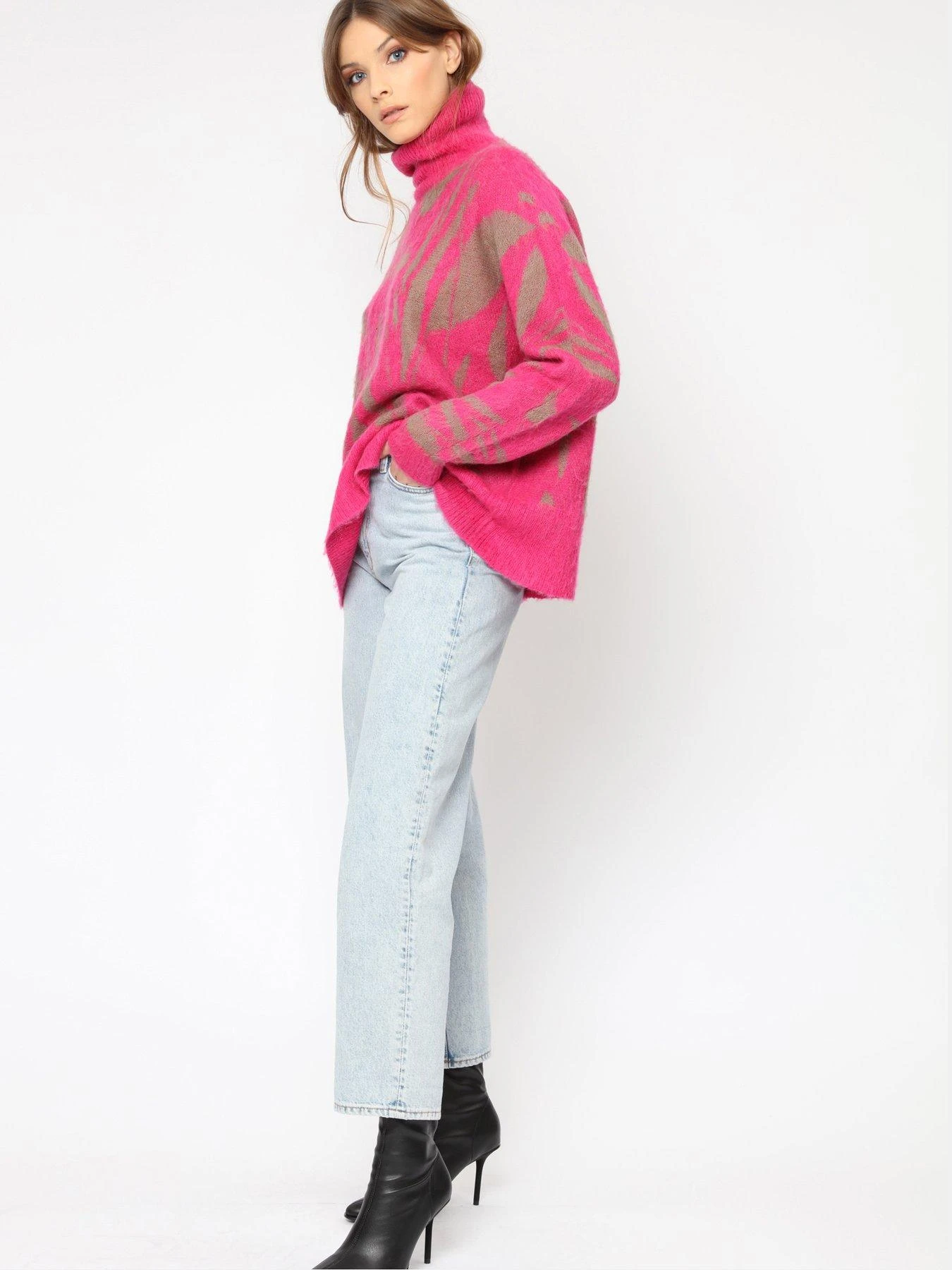 Religion Abstract Fluffy Jumper- Pink 5 Religion Abstract Fluffy Jumper- Pink - Image 3