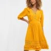 Joe Browns Chloe's Favourite Mini Dress -ochre -Modish Muse V4D5V SQ1 0000000076 YELLOW MDf