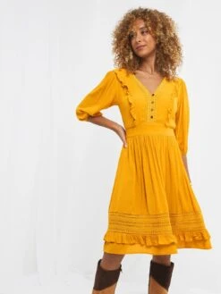 Joe Browns Chloe's Favourite Mini Dress -ochre