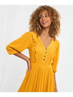 Joe Browns Chloe's Favourite Mini Dress -ochre -Modish Muse V4D5V SQ4 0000000076 YELLOW MDd