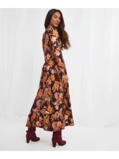 Joe Browns Poetic Peacock Maxi Dress -purple -Modish Muse V4DAP SQ2 0000000039 PURPLE MDb