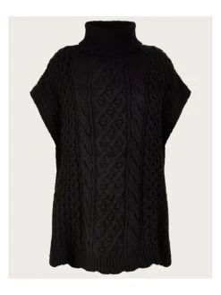 Monsoon Tabbard Poncho - Black -Modish Muse V4HD8 SQ4 0000000004 BLACK MDd