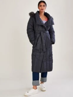 Monsoon Vera Vertical Stitch Padded - Charcoal