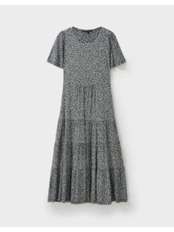 Crew Clothing Attie Midi Floral Ditsy Dress -blue -Modish Muse V7M2H SQ5 0000000020 BLUE MDd1