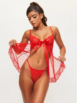 Ann Summers Bodywear Bon Bon Babydoll - Bright Red