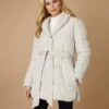 Wallis Shawl Neck Belted Puffer Coat - Beige -Modish Muse V7W4Q SQ1 0000000108 BEIGE MDf