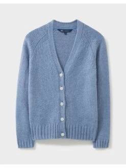 Crew Clothing Short Button Detail Cardigan - Blue 11 Crew Clothing Short Button Detail Cardigan - Blue -Modish Muse V92PA SQ4 0000000020 BLUE MDd