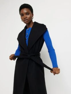 River Island Belted Gilet - Black -Modish Muse V9O1P SQ4 0000000004 BLACK MDd