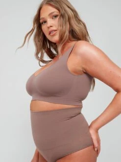 Everybody Shape Enhancing Seamless High Waist Brief - Mink -Modish Muse V9VBH SQ4 0000000143 BROWN MDd