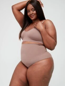 Everybody Shape Enhancing Seamless High Waist Brief - Mink -Modish Muse V9VBH SQ6 0000000143 BROWN MDd2