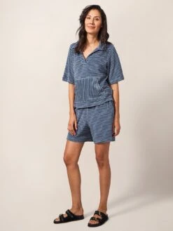 White Stuff Sabrina Towelling Short -blue