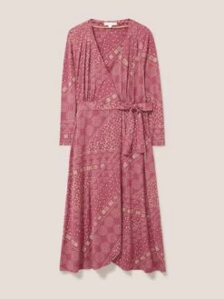 White Stuff Rose Viscose Wrap Dress - Pink -Modish Muse VA85O SQ4 0000000039 PURPLE MDd