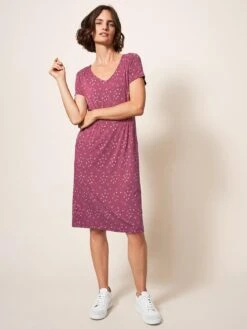 White Stuff Tallie Jersey Dress -purple