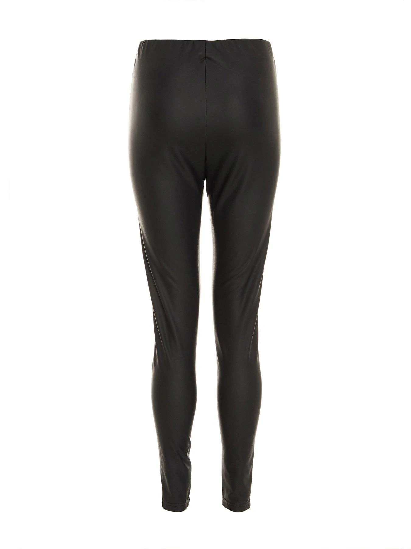 Quiz High Waisted Button Leggings - Black 7 Quiz High Waisted Button Leggings - Black - Image 5