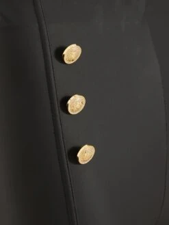 Quiz High Waisted Button Leggings - Black 13 Quiz High Waisted Button Leggings - Black -Modish Muse VALDJ SQ6 0000000004 BLACK MDd2