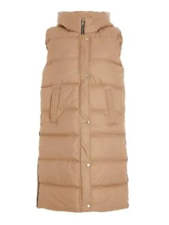Quiz Longline Hooded Gilet - Natural -Modish Muse VALIL SQ4 0000000003 NATURAL MDd