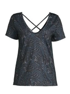 Lucy Mecklenburgh V Neck Top With Print - Multi -Modish Muse VB8BW SQ4 0000000029 MULTI MDd