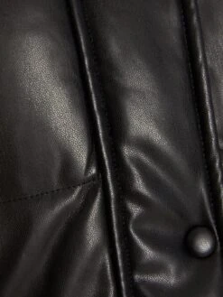 Quiz Long Faux Leather Gilet -Modish Muse VB8YZ SQ6 0000000004 BLACK MDd2