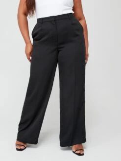 Calvin Klein Plus Wide Leg Pant - Black