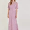 Monsoon Elizabeth Embellished Maxi Bridesmaid Dress - Pink -Modish Muse VCW7J SQ1 0000000063 PINK MDf