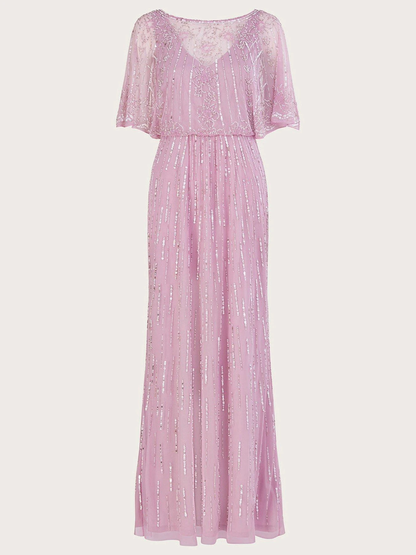 Monsoon Elizabeth Embellished Maxi Bridesmaid Dress - Pink 5 Monsoon Elizabeth Embellished Maxi Bridesmaid Dress - Pink - Image 3