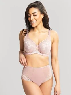 Panache Sabrina High Waist Brazilian Brief - Vintage Pearl