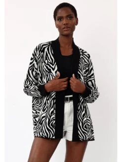 Religion Heritage Animal Print Cardigan -Black -Modish Muse VELFE SQ4 0000000004 BLACK MDd