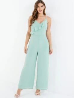 Quiz Chiffon Frill Jumpsuit