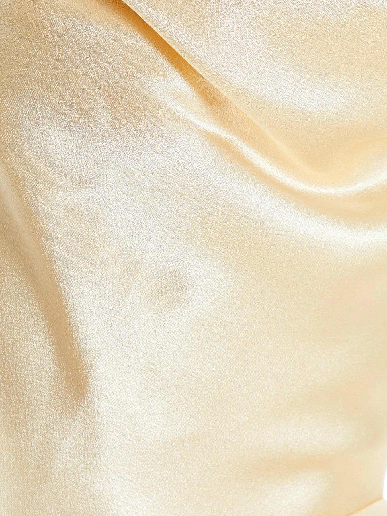 Quiz Satin Maxi Dress - Light Gold 7 Quiz Satin Maxi Dress - Light Gold - Image 5