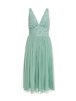 Quiz Petite Sequin Tulle Midi Dress - Aqua 11 Quiz Petite Sequin Tulle Midi Dress - Aqua -Modish Muse VEUDH SQ4 0000000106 AQUA MDd