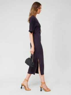 V By Very Batwing Sleeve Midaxi Dress - Black -Modish Muse VEUF8 SQ5 0000000004 BLACK MDd1