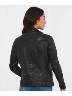 Joe Browns The Forever Black Leather Jacket - Black -Modish Muse VF3C6 SQ2 0000000004 BLACK MDb