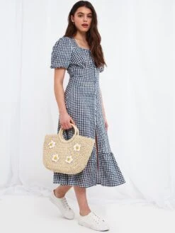 Joe Browns Charlotte Gingham Midi Dress -Multi