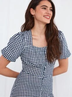Joe Browns Charlotte Gingham Midi Dress -Multi -Modish Muse VF3CM SQ4 0000000029 MULTI MDd
