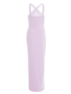 Quiz Halter Neck Diamante Maxi Dress - Light Purple -Modish Muse VFE30 SQ5 0000001367 LIGHT PURPLE MDd1