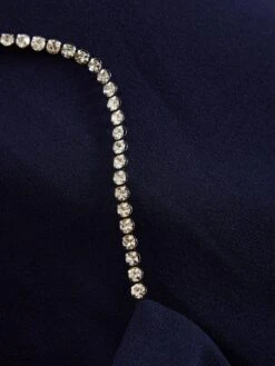 Quiz Diamante Wrap Maxi Dress - Dark Blue -Modish Muse VFMHR SQ6 0000000354 DARK BLUE MDd2