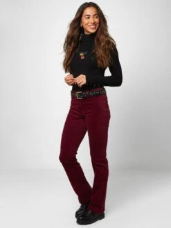 Joe Browns Must Have Moleskin Trousers - Berry -Modish Muse VFSH9 SQ3 0000000017 RED MDo