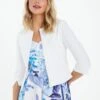 Quiz Split Sleeve Crop Jacket - Cream -Modish Muse VG9A7 SQ1 0000000067 CREAM MDf