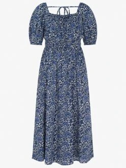 Mint Velvet Amelie Batik Print Midi Dress -Modish Muse VGJ5U SQ5 0000000020 BLUE MDd1