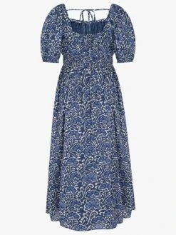 Mint Velvet Amelie Batik Print Midi Dress -Modish Muse VGJ5U SQ6 0000000020 BLUE MDd2