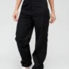 Calvin Klein Jeans Stretch Twill High Rise Straight Jeans - Black -Modish Muse VGTPU SQ1 0000000004 BLACK MDf
