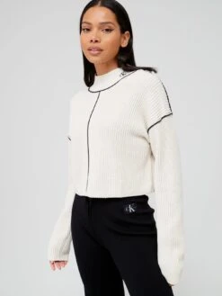 Calvin Klein Jeans Knitted Loose Sweater - Beige