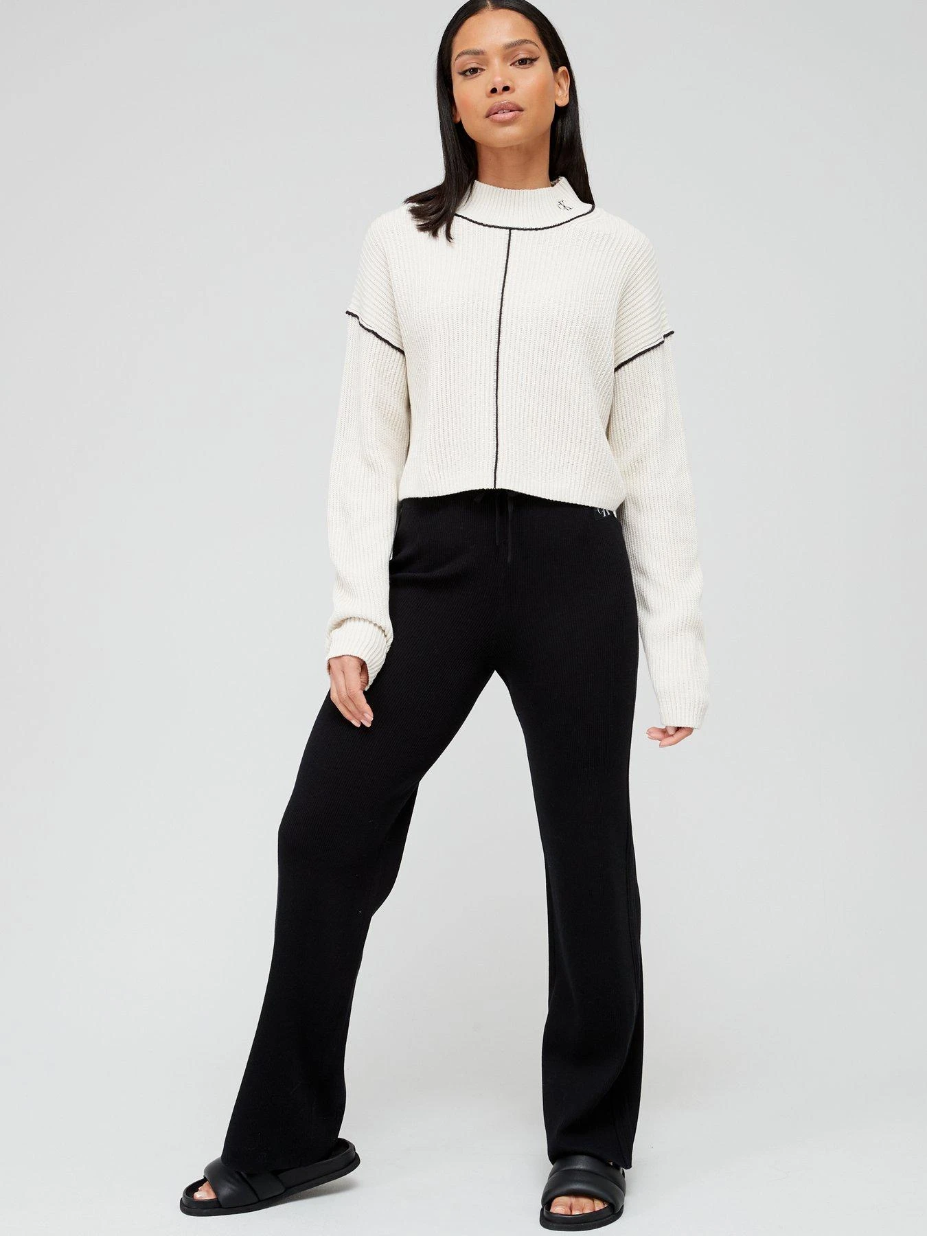 Calvin Klein Jeans Knitted Loose Sweater - Beige 5 Calvin Klein Jeans Knitted Loose Sweater - Beige - Image 3