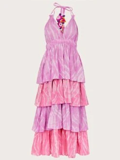 Monsoon X NIFT' Tiered Bandni Dress - Purple -Modish Muse VGYNH SQ3 0000000039 PURPLE MDo