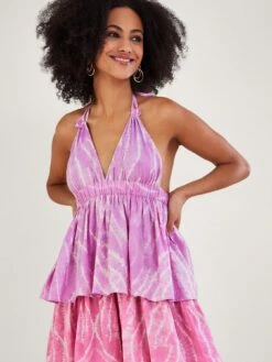 Monsoon X NIFT' Tiered Bandni Dress - Purple -Modish Muse VGYNH SQ4 0000000039 PURPLE MDd