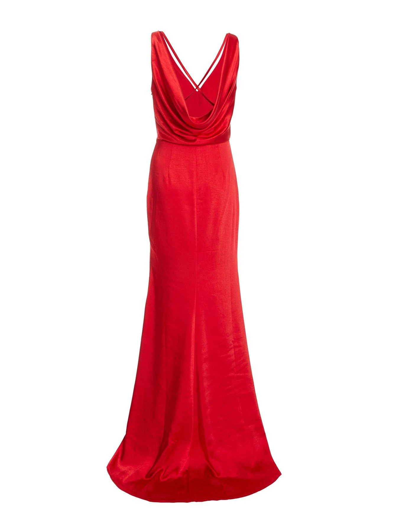 Quiz Satin Maxi Dress - Red 7 Quiz Satin Maxi Dress - Red - Image 5