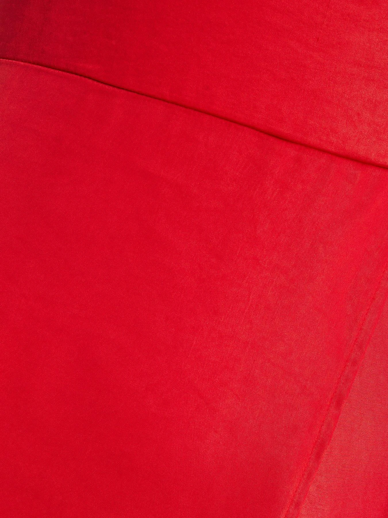 Quiz Satin Maxi Dress - Red 8 Quiz Satin Maxi Dress - Red - Image 6