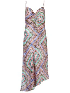 AllSaints Alexia Rainbow Dress - Rainbow Blue -Modish Muse VHKEL SQ3 0000000020 BLUE SLf