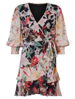 AllSaints Ari Leondra Dress - Pearl White/Black -Modish Muse VHKFG SQ3 0000000013 WHITE SLf